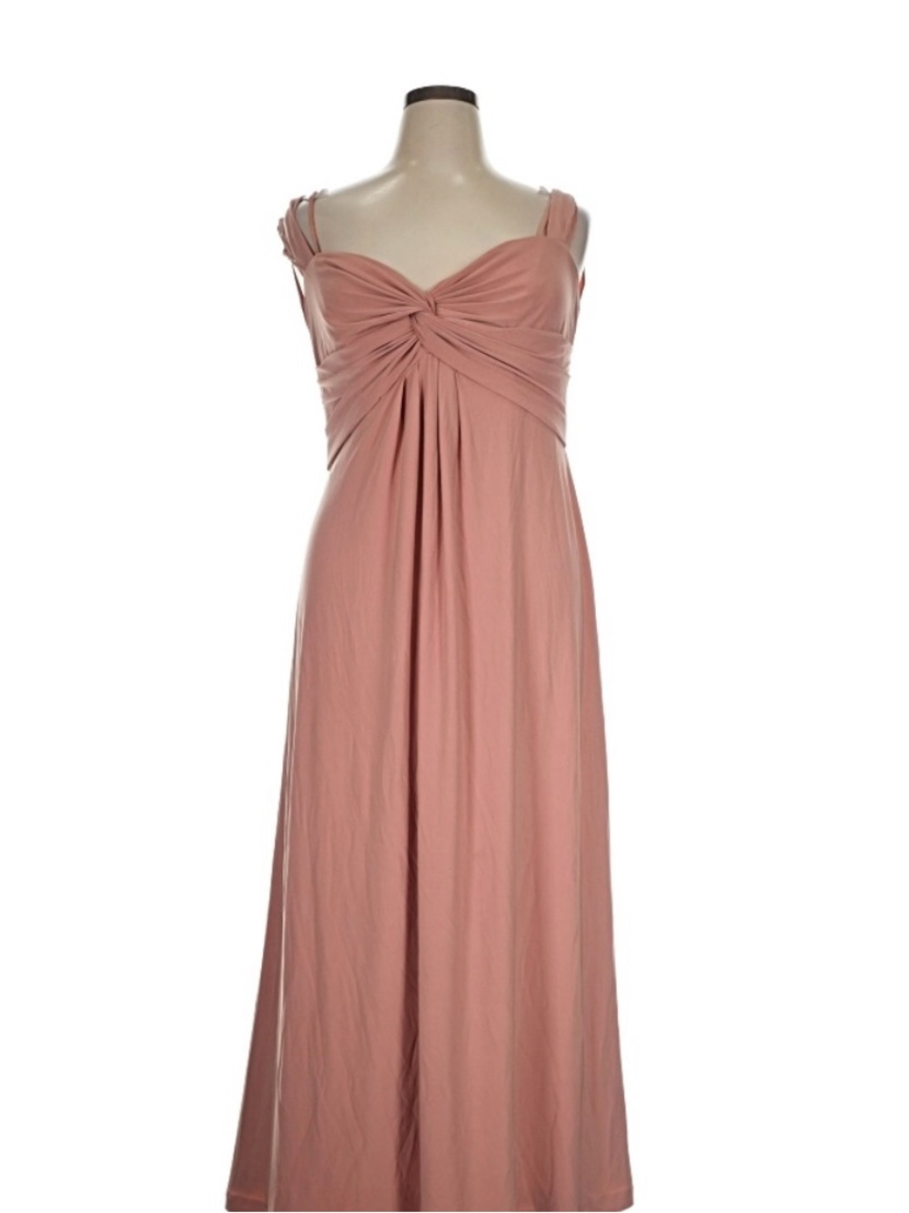 Sleeveless Twisted Bodice Maxi Dress - Dusty Rose!